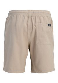 Jack & Jones Szorty materiałowe Jaiden 12295862 Beżowy Relaxed Fit. Kolor: beżowy. Materiał: bawełna #6