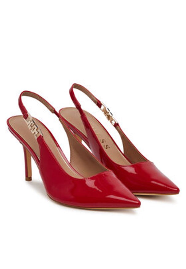 Guess Szpilki FLTNS5 PAF05 Czerwony. Kolor: czerwony. Materiał: skóra, lakier. Obcas: na szpilce