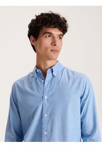 Reserved - Koszula slim fit - niebieski. Kolor: niebieski. Materiał: tkanina, bawełna
