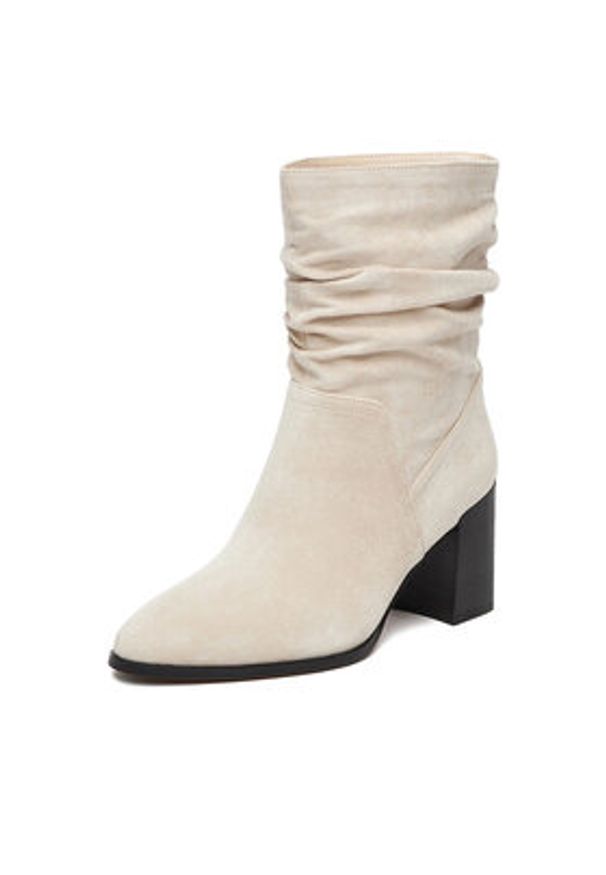 Nine West Botki CEO-JAMILAH-01 Beżowy. Kolor: beżowy. Materiał: materiał