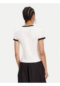 Juicy Couture T-Shirt I Kiss JCWCT125318 Biały Slim Fit. Kolor: biały. Materiał: bawełna