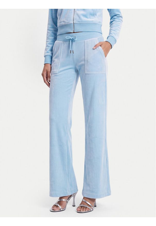 Juicy Couture Spodnie dresowe Layla JCSEBJ001 Błękitny Flared Leg. Kolor: niebieski. Materiał: syntetyk