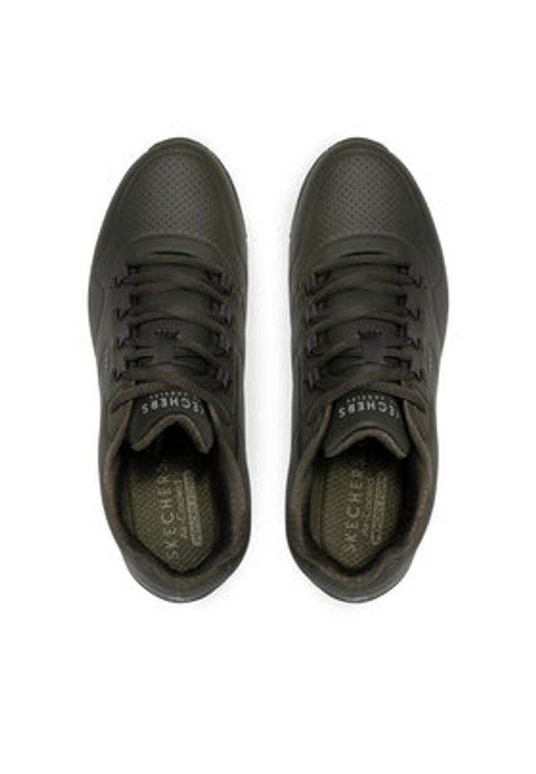skechers - Skechers Sneakersy Uno 2 232181/OLV Zielony. Kolor: zielony. Materiał: skóra