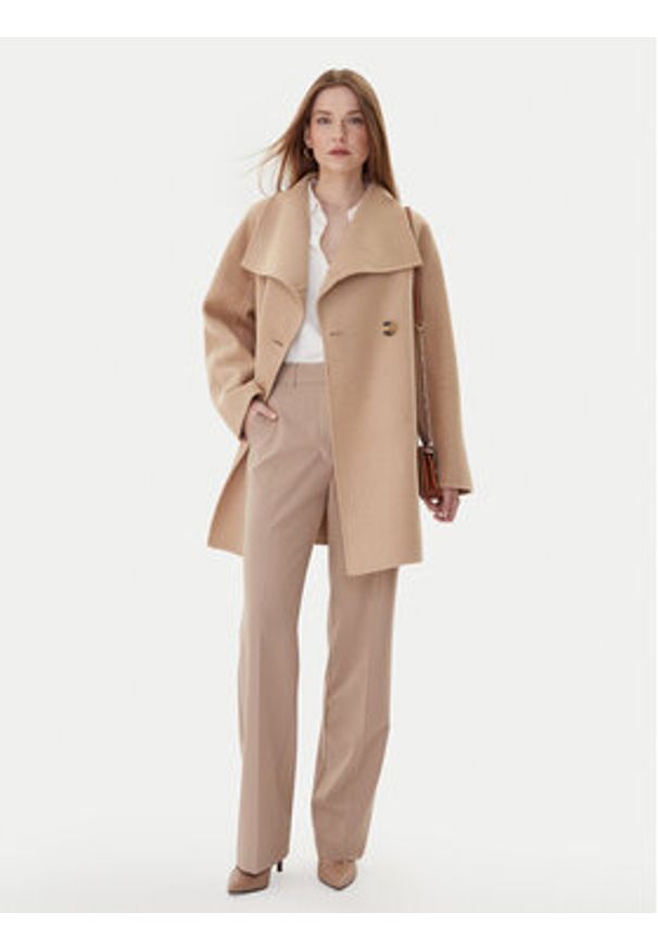 Armani Exchange Płaszcz wełniany XW000715 AF16216 U1051 Beżowy Relaxed Fit. Kolor: beżowy. Materiał: syntetyk