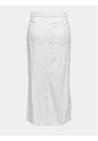 JDY Spódnica jeansowa Bella 15323972 Biały Regular Fit. Kolor: biały. Materiał: bawełna