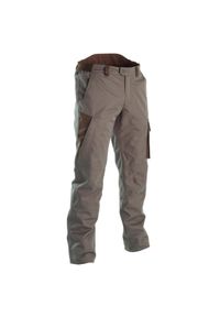 SOLOGNAC - Spodnie myśliwskie 500 Warm wodoodporne. Kolor: brązowy, zielony, wielokolorowy. Materiał: tkanina, materiał