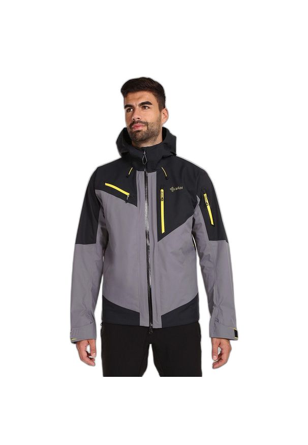 Kurtka wodoodporna Kilpi Hastar. Kolor: szary. Sport: turystyka piesza