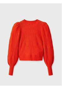 Desigual Sweter Ona 22WWJFAG Pomarańczowy Regular Fit. Kolor: pomarańczowy. Materiał: wiskoza