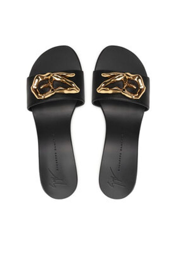 Giuseppe Zanotti - GIUSEPPE ZANOTTI Klapki E200087 Czarny. Kolor: czarny. Materiał: skóra