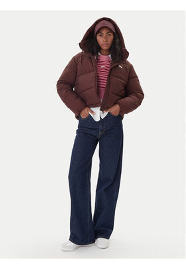 Tommy Jeans Kurtka zimowa DW0DW21625 Brązowy Regular Fit. Kolor: brązowy. Materiał: syntetyk. Sezon: zima