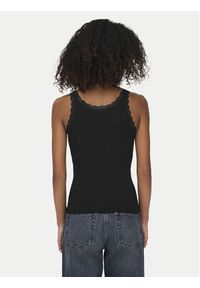 only - ONLY Top Sara 15345994 Czarny Slim Fit. Kolor: czarny. Materiał: bawełna #4