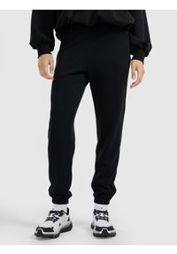 4f - 4F Spodnie dresowe joggery z modalem damskie - czarne XXL. Kolor: czarny. Materiał: dresówka. Wzór: gładki #2