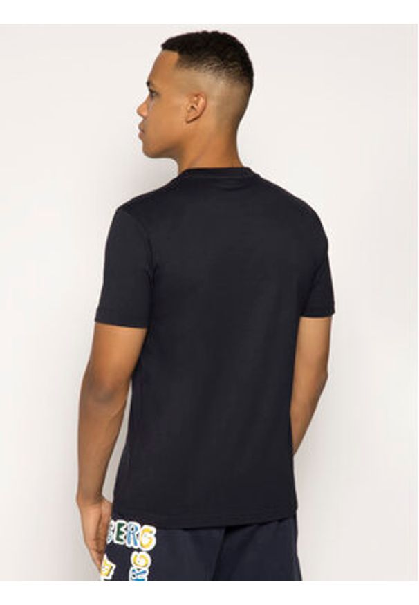 Calvin Klein T-Shirt Logo K10K104063 Granatowy Regular Fit. Kolor: niebieski. Materiał: bawełna