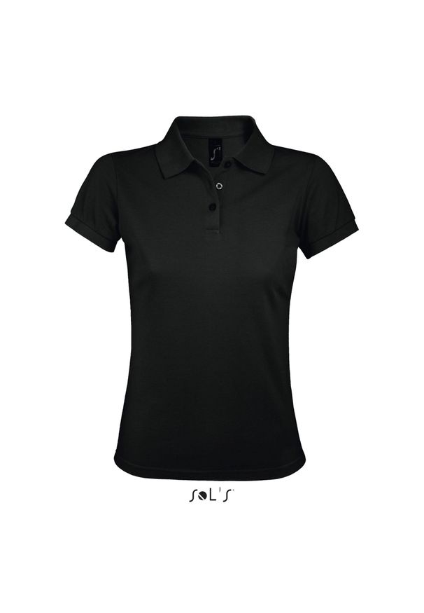 SOL'S - Damska koszulka polo Sol's Prime. Typ kołnierza: polo. Kolor: czarny. Styl: elegancki