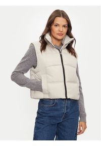 Vero Moda Bezrękawnik Klea 10293918 Beżowy Regular Fit. Kolor: beżowy. Materiał: syntetyk. Długość rękawa: bez rękawów