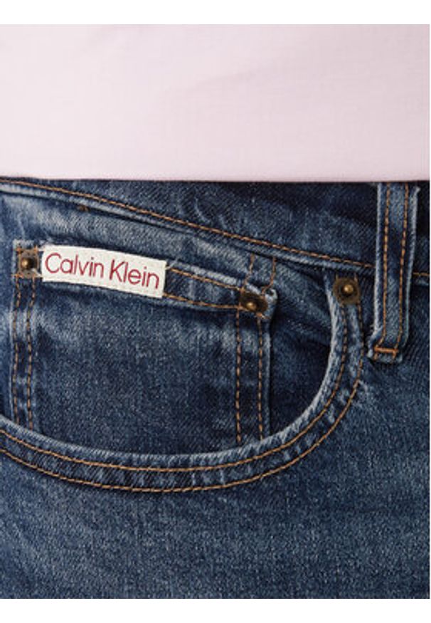 Calvin Klein Jeans Jeansy LV04RB758G Niebieski Slim Fit. Kolor: niebieski
