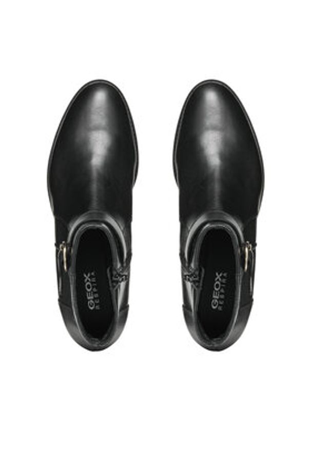 Geox Botki D Felicity D46G1A 04304 C9997 Czarny. Kolor: czarny. Materiał: skóra