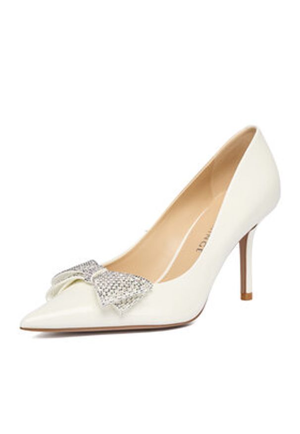 Eva Minge Czółenka ANEMONE-V1892-116-2 Biały. Kolor: biały. Materiał: skóra, lakier