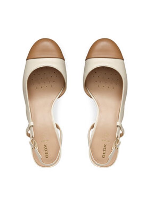 Geox Sandały D Virnilisa 65 D55YYA 0TUBC C1056 Beżowy. Kolor: beżowy. Materiał: skóra