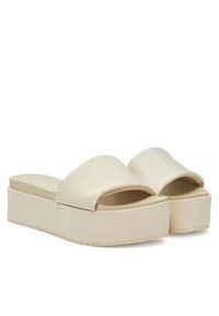 Calvin Klein Jeans Klapki Flatform Sandal Slide In Nylon YW0YW01791 Écru. Materiał: materiał
