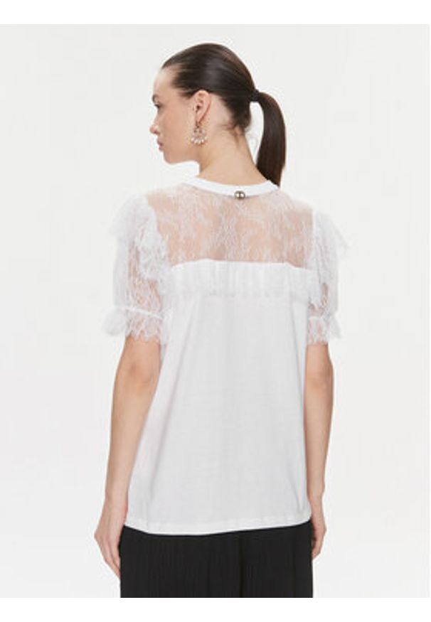 TwinSet - TWINSET Bluzka 241TP2217 Biały Regular Fit. Kolor: biały. Materiał: bawełna