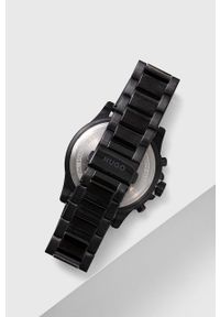Hugo - HUGO zegarek męski kolor czarny. Kolor: czarny. Materiał: materiał #3