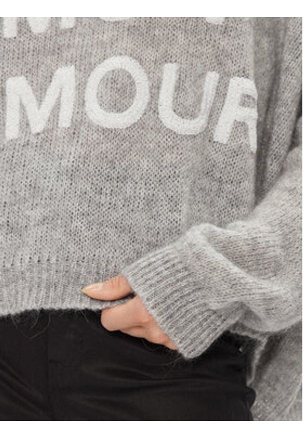 Kontatto Sweter 3M1200 Szary Oversize. Kolor: szary. Materiał: syntetyk