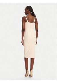 Elisabetta Franchi Sukienka koktajlowa AB85052E2 193 Beżowy Regular Fit. Kolor: beżowy. Materiał: syntetyk. Styl: wizytowy #2