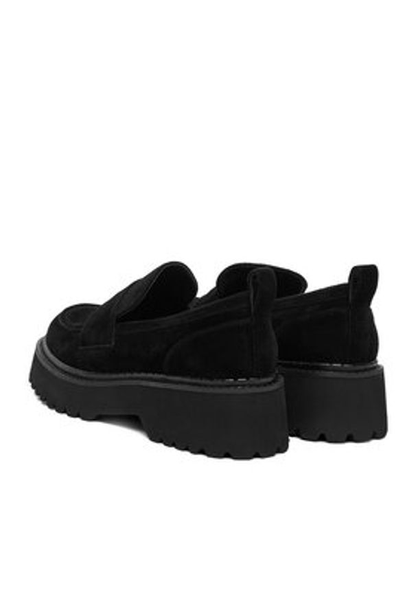 Badura Loafersy EO-ARYA-LT017-1 Czarny. Kolor: czarny. Materiał: zamsz, skóra