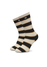 Elisabetta Franchi Skarpety długie CZ-05Q-46E2 Beżowy. Kolor: beżowy. Materiał: materiał, bawełna