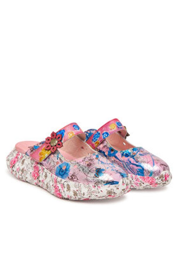 Laura Vita Klapki Sofiao 13 Różowy. Kolor: różowy. Materiał: skóra