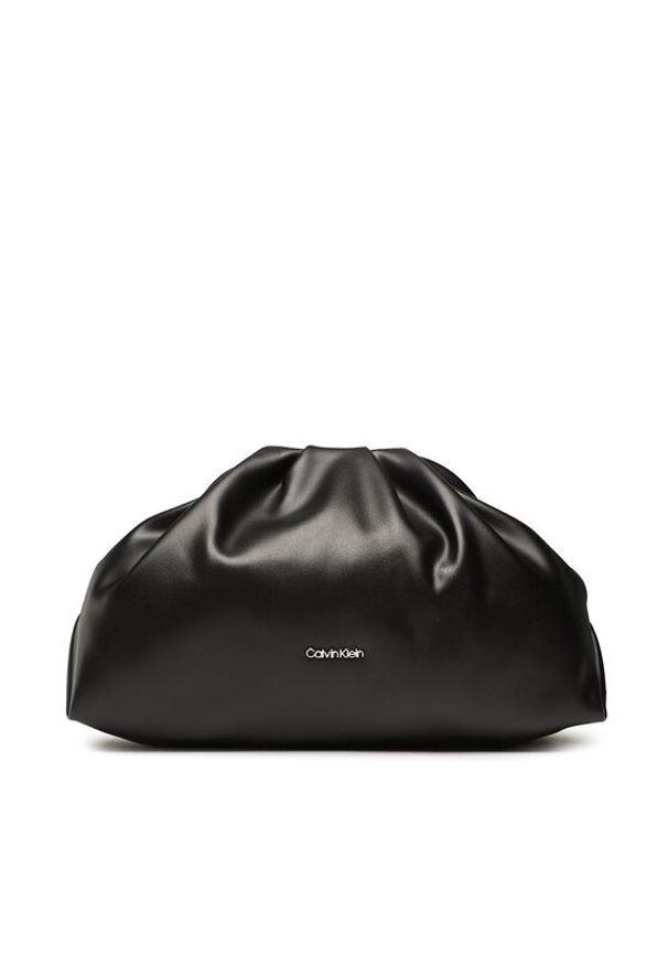 Calvin Klein Torebka Soft Nappa Clutch K60K610159 Czarny. Kolor: czarny. Materiał: skórzane