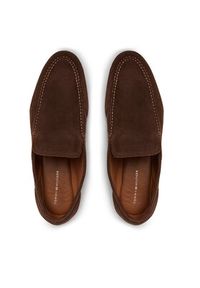 TOMMY HILFIGER - Tommy Hilfiger Półbuty Hilfiger Flexible Suede Loafer FM0FM05496 Brązowy. Kolor: brązowy. Materiał: zamsz, skóra #4