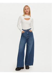 only - ONLY Golf 15331999 Biały Regular Fit. Typ kołnierza: golf. Kolor: biały. Materiał: syntetyk #7