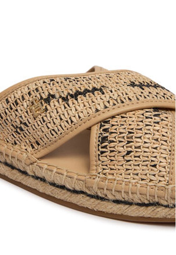 TOMMY HILFIGER - Tommy Hilfiger Klapki Raffia TH FW0FW09139 Beżowy. Kolor: beżowy. Materiał: materiał