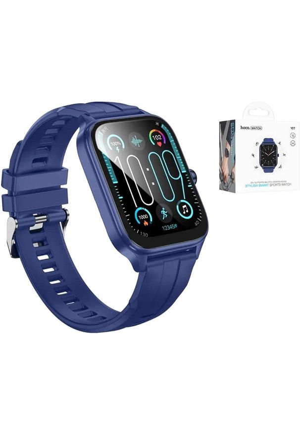 Hoco - HOCO smartwatch z funkcją rozmowy Y27 niebieski. Rodzaj zegarka: smartwatch. Kolor: niebieski