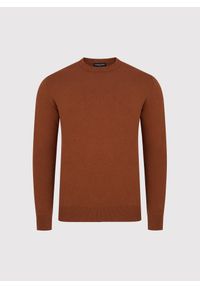 Pako Lorente - PAKO LORENTE – Rudy sweter męski. Okazja: na co dzień. Kolor: niebieski, brązowy. Materiał: nylon, wiskoza. Sezon: jesień. Styl: casual #4