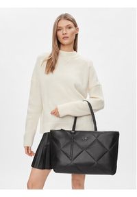 Calvin Klein Torebka Re-Lock Quilt Tote Lg K60K611339 Czarny. Kolor: czarny. Materiał: skórzane #3