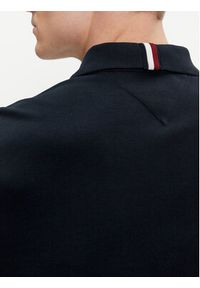 TOMMY HILFIGER - Tommy Hilfiger Polo Interlock MW0MW34783 Granatowy Regular Fit. Typ kołnierza: polo. Kolor: niebieski. Materiał: bawełna