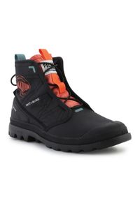 Buty Palladium Pampa Travel Lite Rs 79104-008-M czarne. Okazja: na spacer. Kolor: czarny. Materiał: guma, materiał. Styl: elegancki