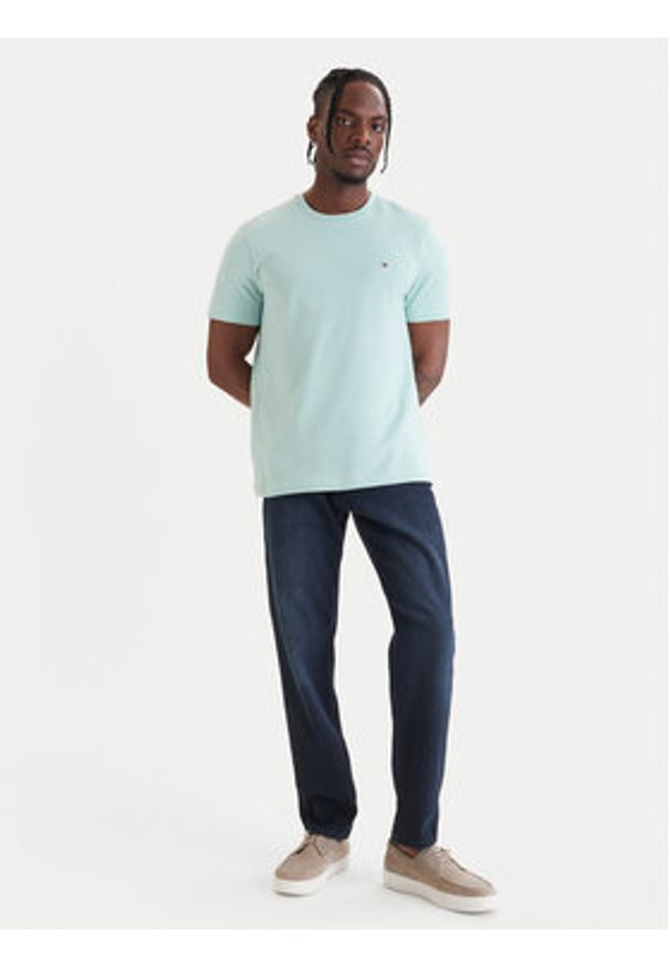 TOMMY HILFIGER - Tommy Hilfiger T-Shirt Ess Seasonal MW0MW39995 Zielony Regular Fit. Kolor: zielony. Materiał: bawełna