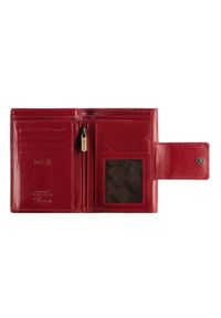 Wittchen - Damski portfel ze skóry z elegancką napą czerwony. Kolor: czerwony. Materiał: skóra #8