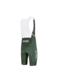 KEADA SPORTS - Męskie spodnie kolarskie z szelkami Essential – Oliwkowe. Kolor: zielony. Długość: długie. Sport: kolarstwo