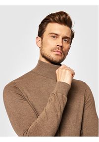 Selected Homme Kardigan Berg 16074688 Brązowy Regular Fit. Kolor: brązowy. Materiał: bawełna