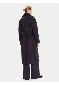 Weekend Max Mara Płaszcz wełniany Resina 2525016031 Granatowy Regular Fit. Kolor: niebieski. Materiał: wełna #5