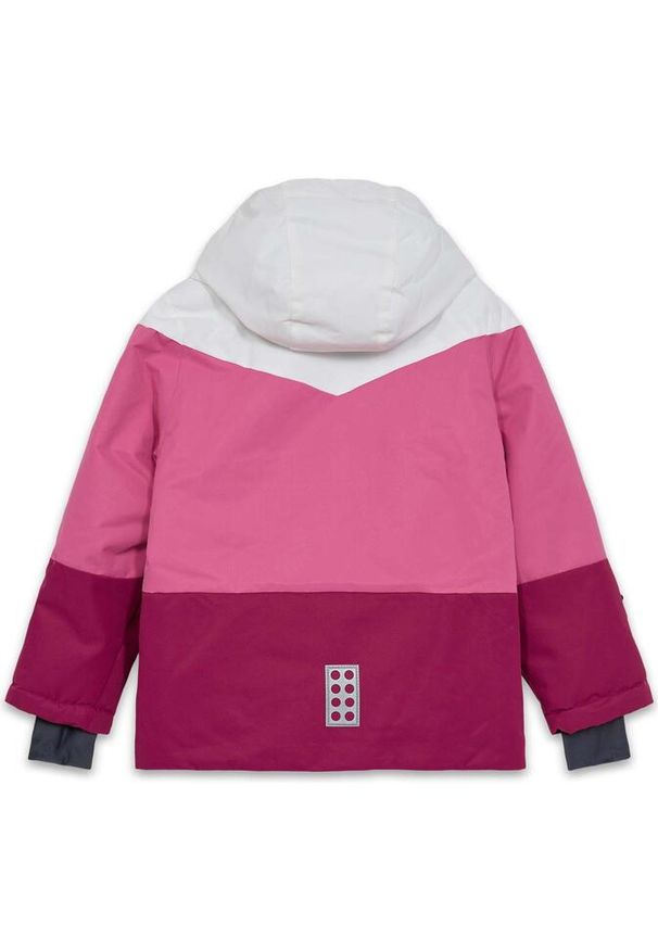 Kurtka zimowa narciarska dziecięca LEGO JESTED 708. Kolor: wielokolorowy, czerwony, biały, różowy. Sezon: zima. Sport: narciarstwo