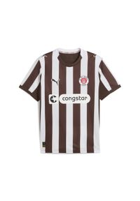 Puma - Męska koszulka domowa FC St. Pauli 25/26 PUMA Espresso Brown White. Kolor: brązowy, biały, wielokolorowy. Sport: piłka nożna