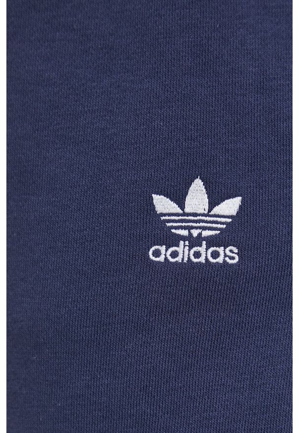 adidas Originals Spodnie Adicolor damskie kolor granatowy gładkie. Stan: podwyższony. Kolor: niebieski. Materiał: materiał, bawełna. Wzór: gładki
