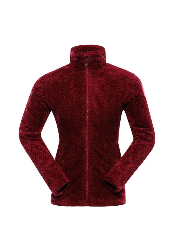 ALPINE PRO - Bluza damska polarowa Alpine Pro Lomma bardzo ciepła. Kolor: czerwony. Materiał: polar. Sport: turystyka piesza