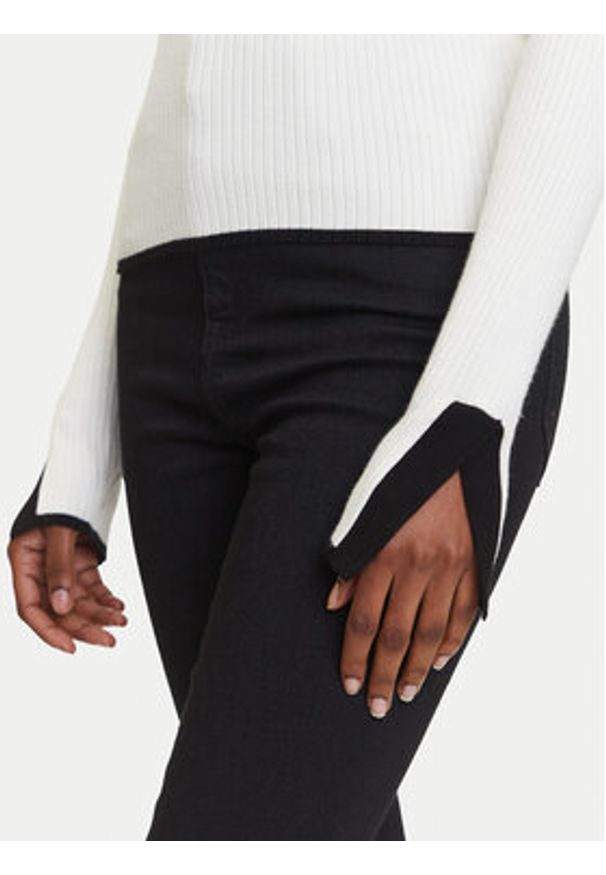 Karl Lagerfeld Jeans Sweter A3W18006 Écru Slim Fit. Materiał: syntetyk